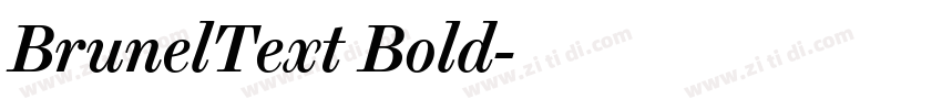 BrunelText Bold字体转换
